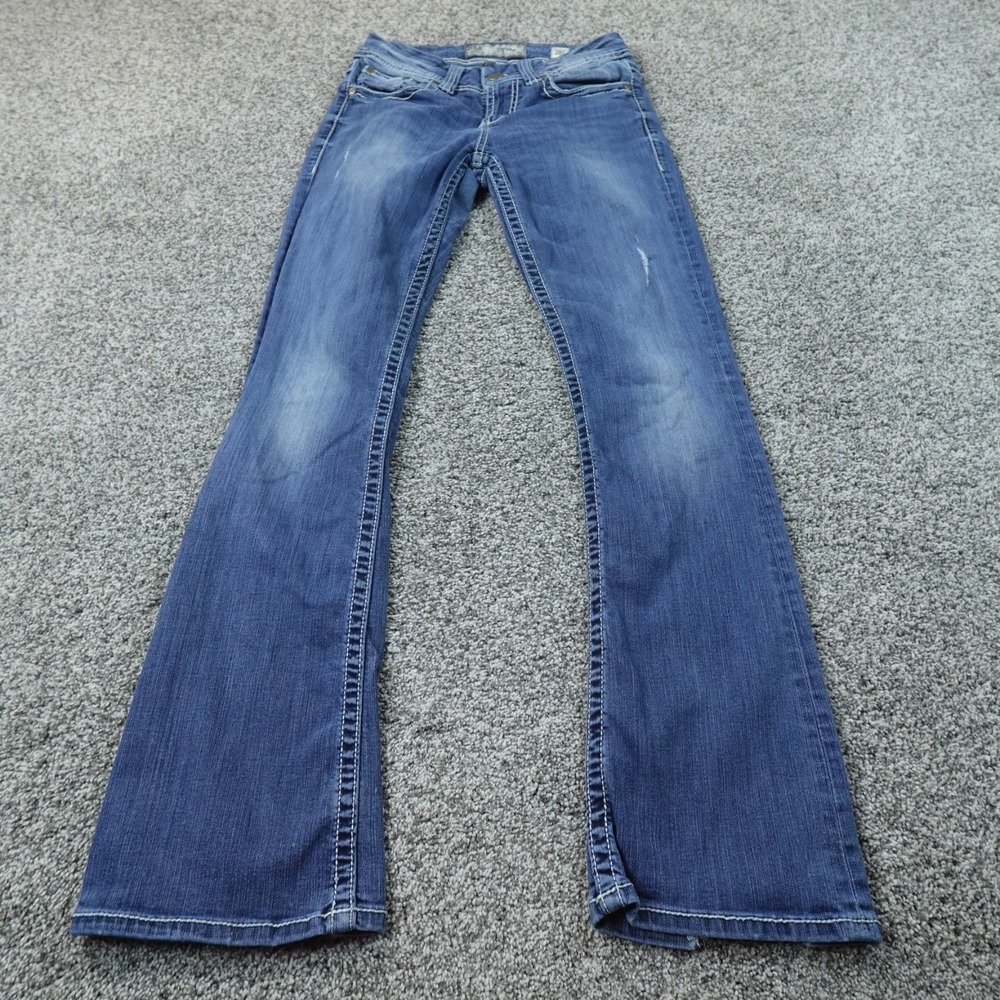Buckle BKE Jeans Womens 28 Dark Blue Denim Pants Low Rise Boot Cut Flare Stretch
